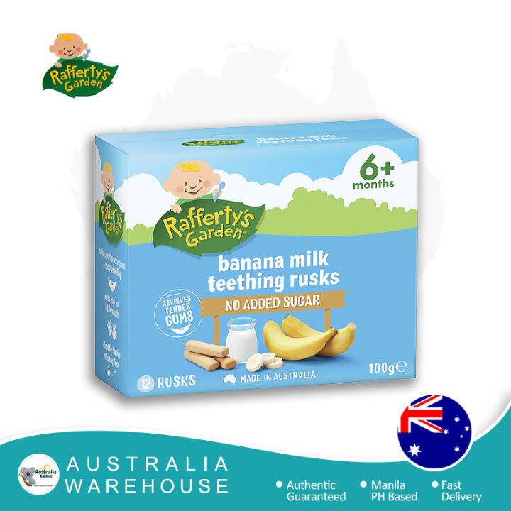Australia Raffertys Garden Banana Milk Rusks 100g. Lazada PH
