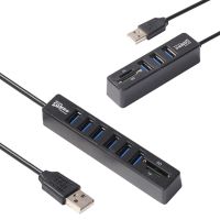 Usb 2.0 Hub Adapter 5/8 Port Multi-usb Splitter Power Hub Card Reader Splitter 2.0 Hab 3 Hub Card Reader untuk Komputer