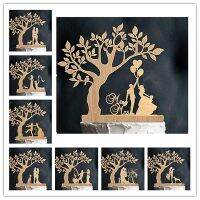 【hot】✳♟☜  Wedding Decoration Decorating Wood Mr and Mrs Toppers Bride Groom with Pets Silhouettes  Rustic