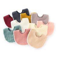 【CC】 Baby Bandana Drool Bibs with Ruffle Trim Color Infant Toddler Boys Drooling Teething Saliva Cotton Super