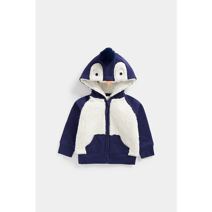 เสื้อกันหนาวมีฮู้ดเด็กผู้ชาย-mothercare-novelty-penguin-hoody-cc816