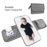 Portable Diaper Changing Pad Portable Changing pad for Newborn Girl boy - Baby Changing Pad with Smart Wipes Pocket