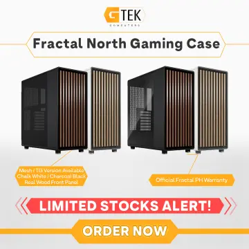 Fractal Design North ATX mATX Mid Tower PC Chassis with Walnut Front and  Mesh Side Panel - Chalk White FD-C-NOR1C-03