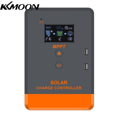KKmoon เครื่องควบคุมพลังงานแสงอาทิตย์ MPPT แรงดันไฟฟ้าอัตโนมัติ12โวลต์/24โวลต์เครื่องควบคุมแผงพลังงานแสงอาทิตย์จอแสดงผล LCD เครื่องควบคุมพลังงานแสงอาทิตย์พร้อมไฟแบ็คไลท์โหมดควบคุมโหลดหลายโหมดเครื่องควบคุมพลังงานแสงอาทิตย์