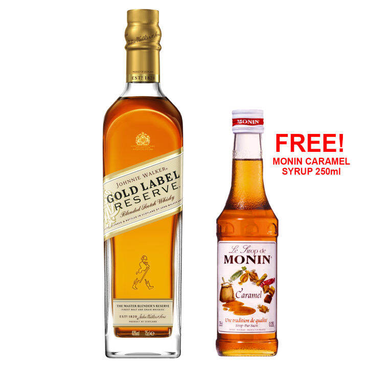 Johnnie Walker Gold Label 750ml With Free Monin Caramel Syrup Lazada PH