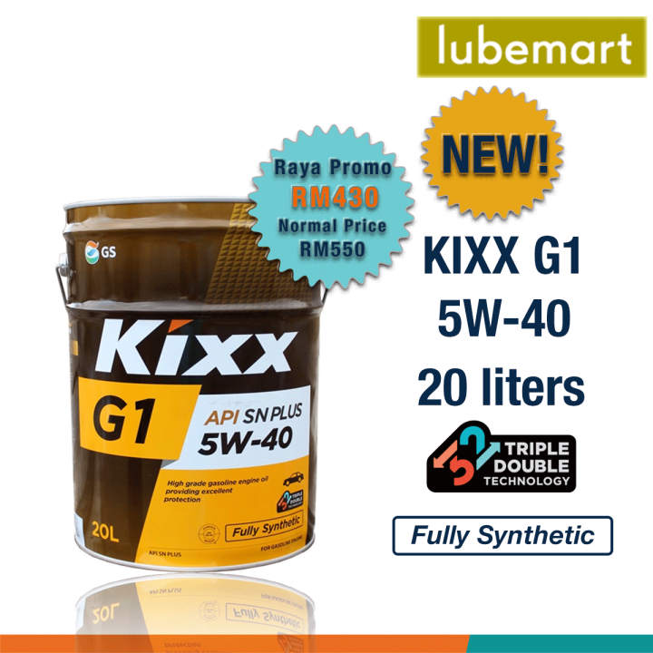 KIXX G1 SN PLUS Fully Synthetic Engine Oil 5W40 - 20 liters | Lazada