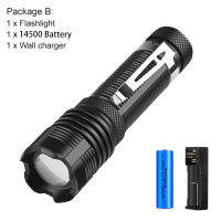 Asafee 101 Mini Portable XHP50 LED Flashlight Waterproof IPX4 Zoom Lantern 500LM 5 modes Torch with Pen Holder use 14500/AA battery