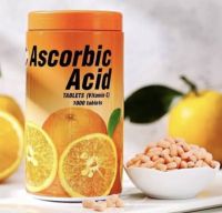 ( แท้ / พร้อมส่ง ) Ascorbic Acid Vitamin C วิตามินซี บรรจุ 1000 เม็ด ( เม็ดละ 50 mg. ) วิตามินซีชนิดอม อร่อย ได้ประโยชน