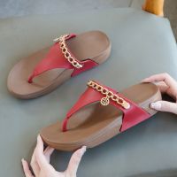 Hot sell New Chain Flip Flops Womens Shoes Summer Slippers Non Slip Home Bathroom Outdoor Soft Bottom Flip Flops for Women