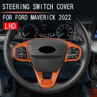 For Ford Maverick 2022 2023 Orange Steering Wheel Panel Cover Trim Car Interior Frame Sticker Decorative Sequins