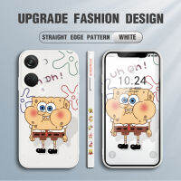 พร้อมเคสโทรศัพท์สำหรับ OPPO A78 4G OnePlus Nord 3 5G ใหม่การ์ตูน SquarePants เคสขอบสี่เหลี่ยมของเหลวปลอกซิลิโคนคลุมทั้งหมดเคสป้องกันทนแรงกระแทกกล้อง