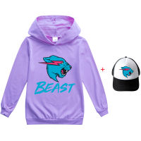 Mr Beast เสื้อสเวตเตอร์มีฮู้ดสำหรับเด็ก,เสื้อกันหนาวและฮู้ดแขนยาวแฟชั่นฤดูใบไม้ผลิและฤดูใบไม้ร่วงปี H1177A