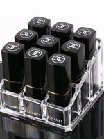 ♣ Internet celebrity transparent nine-square grid lipstick cosmetics storage makeup box desktop lip glaze