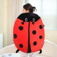 【CW】Creative Beetle Plush Pillow Huge Size Ladybug Clothes Cosplay Insect Shell Stuffed Soft Big 60-150cm Cushion Kids Xmas Gift