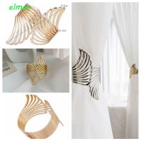 ELMER Creative Curtain Tiebacks Gold/silvery Curtain Holdback Curtain Clip Minimalistic Wings Pattern Luxury Fashion Curtain Ring Metal Home Decor/Multicolor