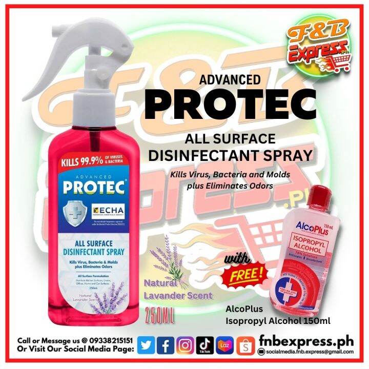 Advanced Protec All Surface Disinfectant Spray (Natural Lavander