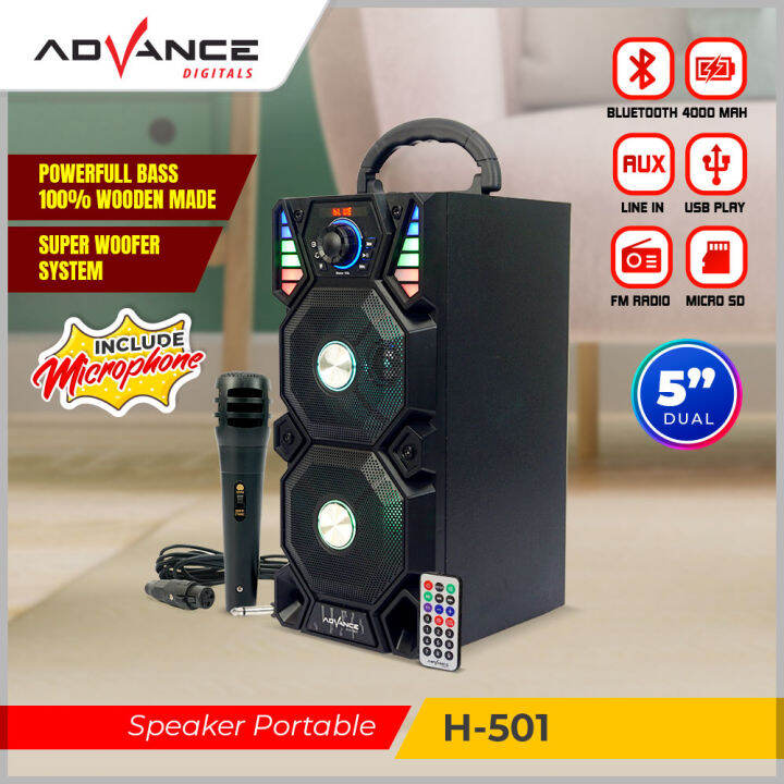 【Dikirim Dari Jakarta + Dukung COD】Advance 5.25 lnch Speaker Bluetooth