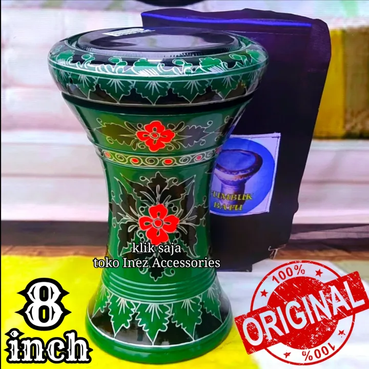 Dumbuk Atau Darbuka Kayu 8 inch Hijau Hitam Power Beat Hitam Lazada