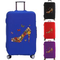 Luggage Cover Suitcase Protector High Heels Butterfly Thicken Elasticity Anti-Scratch Dust Set 18-28 Inch Trolley Protective Set