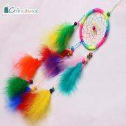 Chinatera Cầu Vồng Đầy Màu Sắc Lông Bùa Kỳ Diệu Thủ Công Handmade Home