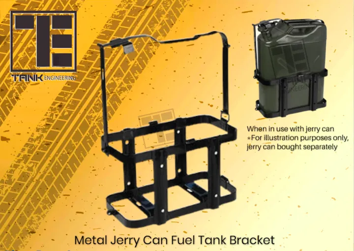 Tank Engineering 4x4 Metal Jerry Can Fuel Tank Container Cage Holder