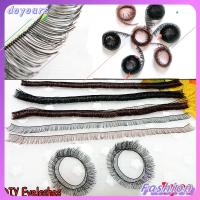 DOYOURS 5pcs ยาว 20ซม. ตกแต่งของเล่น สีน้ำตาลอ่อนสีดำ ขนตา ขนตาตุ๊กตา เด็ก ของเล่น DIY อุปกรณ์เสริม