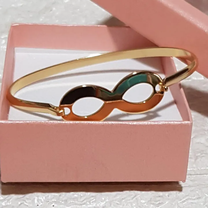 Korean Infinity Bangles for LOVE Rose Gold hypoallergenic with jewelry