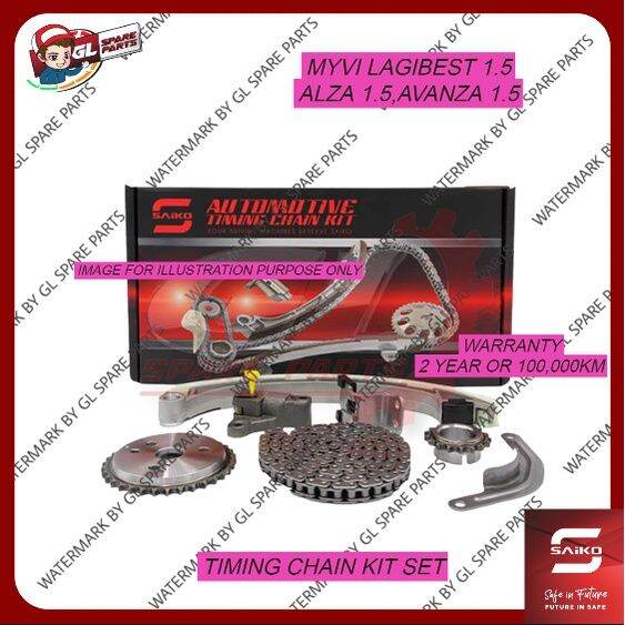TIMING CHAIN KIT SET (SAIKO) PERODUA MYVI 1.5 LAGIBEST 20112017 ALZA 1.5 TOYOTA AVANZA 1.5 F602