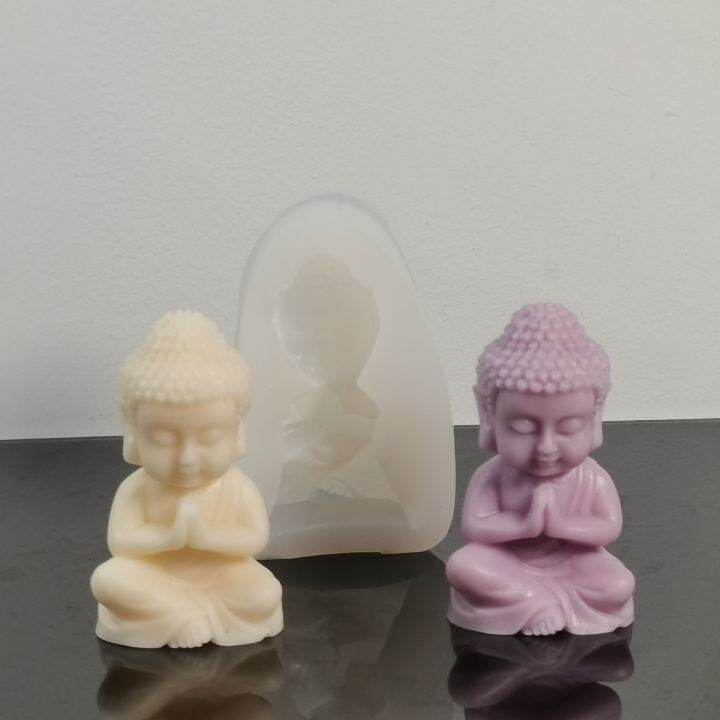 decoration-amitabha-diy-candle-mold-little-buddha-candle-silicone-mold