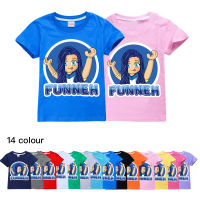 FUNNEH เสื้อเชิ้ตเสื้อยืดผ้าฝ้ายครึ่งแขนสำหรับเด็กผู้ชาย,เสื้อยืดคอมเนต์ฤดูร้อน0000