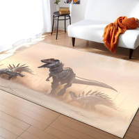 Home Decor 3D Carpets for Childrens Room Jurassic Dinosaur Mat Living Room Area Rug Soft Flannel Boys Gift Play Bedroom Rug