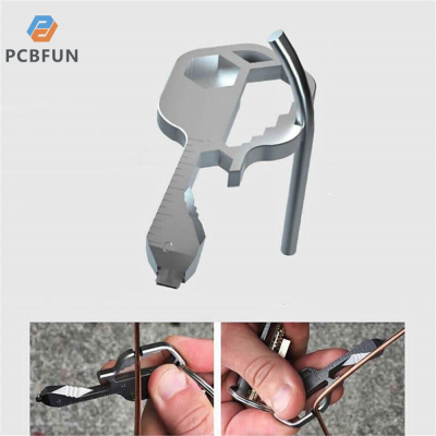 pcbfun Multi-Tool Key 24 In 1 Multifunctional Pendant Wrench Keys With Gear Clips Measuring For Home Hand Tools Outdoors Repair Tool