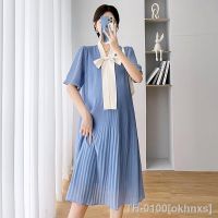 №♨❈ Vestido de maternidade chiffon para grávidas Roupa solta gravidez Elegante e doce Moda coreana Verão 952 2022