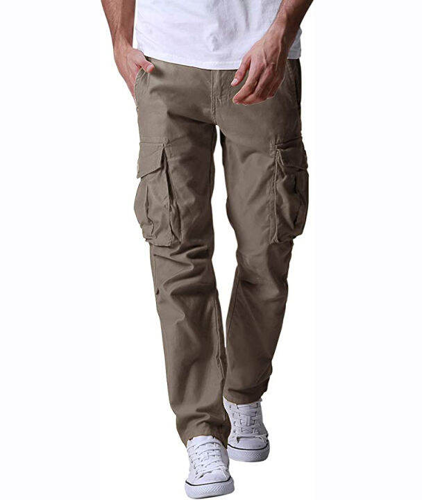 Man Straight Pants 6Pocket Cargo Pants Plus size 30-42 Outdoor Sports ...