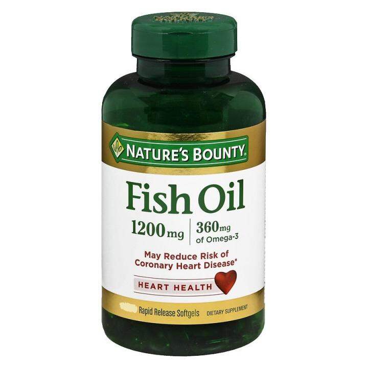 Nature's Bounty Fish Oil 1200 mg, 360 mg of Omega3 Heart Health (180