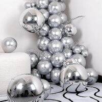 【DT】hot！ 68pcs silver balloons festive party decoration arch bridge decorations supplies