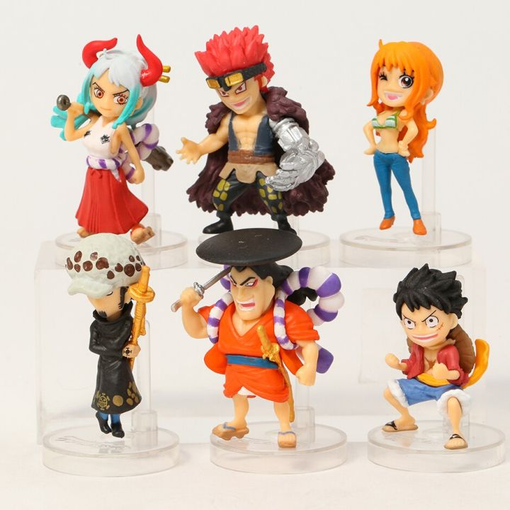 หนึ่งชิ้น-luffy-yamato-คอลเลกชั่นเด็ก-kozuki-oden-nami-ฟิกเกอร์น่ารักของขวัญของเล่นที่ดี6ชิ้น-เซ็ต4-5ซม