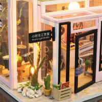 บ้านตุ๊กตาไม้ Diy Miniature Kit Building Model Tiny House Room Music Store บ้านตุ๊กตาพร้อมเฟอร์นิเจอร์คริสต์มาสของขวัญ Toys