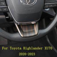 ฝาครอบป้องกันพวงมาลัยรถยนต์พวงมาลัยรถยนต์แถบตกแต่งรถยนต์สำหรับ Toyota Highlander XU70 Kluger 2023 2022อุปกรณ์เสริม