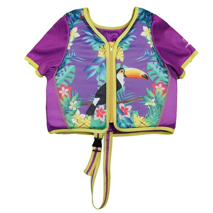 megartico-kids-cartoon-life-jacket-vest-children-short-sleeve-floral-print-swimming-trainer-vest-baby-safety-buoyancy-jacket-life-jackets