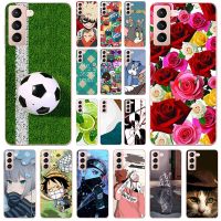 เคสลายฟุตบอลน่ารักน่ารักสำหรับ Samsung Galaxy S22 Plus S22 S906 + S22อัลตร้า S908 S901เคสมือถือซิลิโคนนิ่มเคสห่อหุ้ม