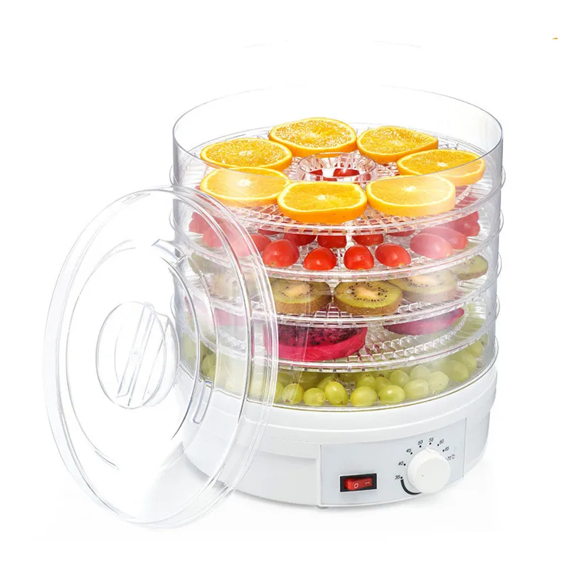 Minitype Dryer Fruit Household Dryer Machine 5 Layers Fruit and Vegetable  Dehydrator Machine Drying Air-Dried Spin Dryer