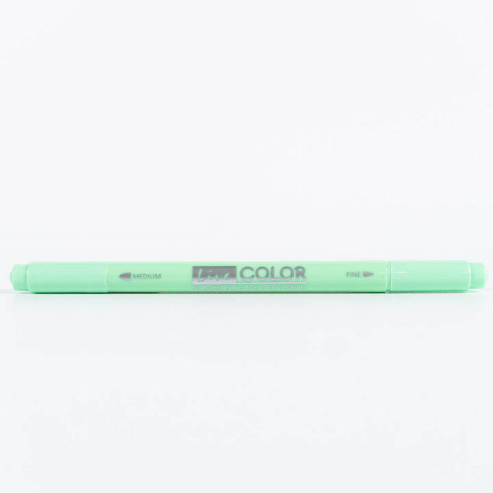 monami-live-color-19-mint-green-ปากกาสีน้ำ-ชนิด-2-หัว-สีเขียวมินต์-ของแท้