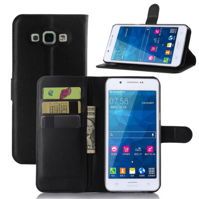 สำหรับ Samsung Galaxy A5 A7 A8 2015 PU หนัง TPU กลับสีทึบกระเป๋าสตางค์โทรศัพท์กรณี