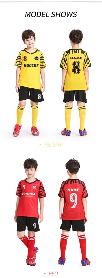 Custom Cheap Kids Football Uniform Youth Boy Blank Football Practice  Jerseys High Quality Soccer Uniform Jersey Set For Children