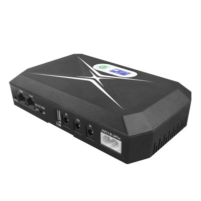 1 Set Uninterruptible Power Supply 5V 9V 12V Uninterruptible Power Supply Mini UPS with Screen POE 8800MAh Battery Backup for WiFi Router CCTV ()