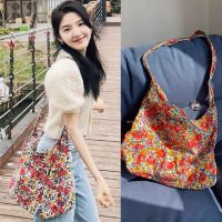 ต้นฉบับ ZhangReNan same floral canvas bag bag canvas bag kong hyo-jin surrounding bag emis flower bag womens shoulder bag