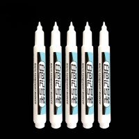 5Pcs White Permanent Paint Pen Set for Wood Rock Plastic Leather Glass Stone Metal Canvas Ceramic Deep Hole Marker