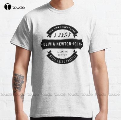 Olivia Newton-John - The Unforgettable - Music Lasts Forever (Search 2 Times For "Ripmusic" To Find All Musicians. T-Shirt New