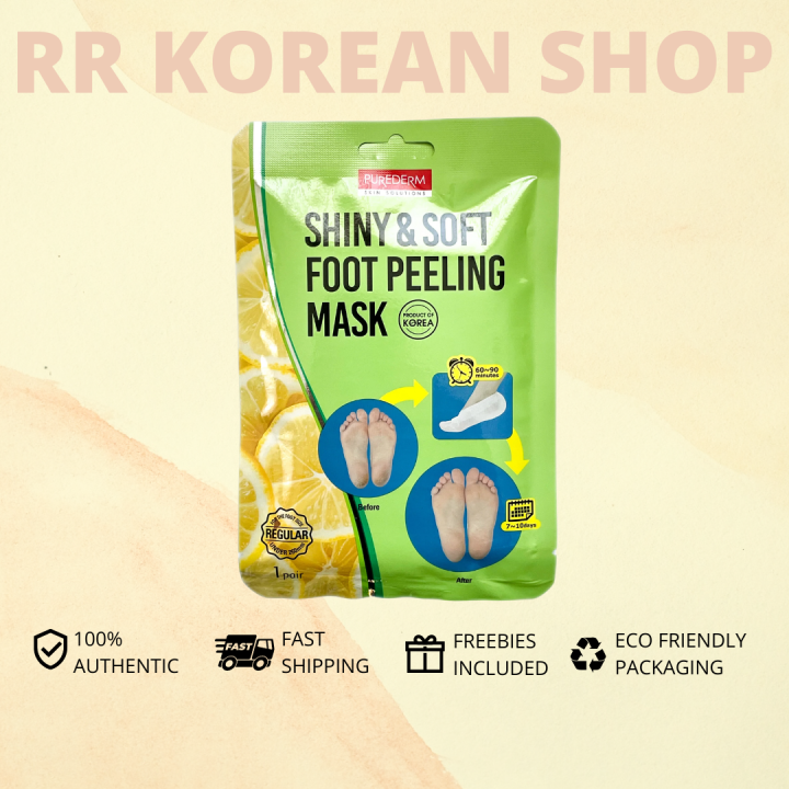 [AUTHENTIC] PUREDERM Shiny & Soft Foot Peeling Mask Lazada PH